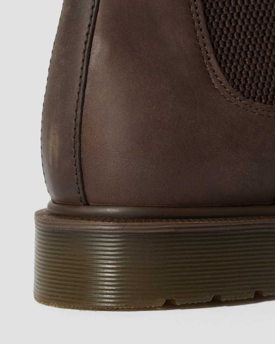 botas chelsea dr martens 2976 crazy horse para hombre en color marrón