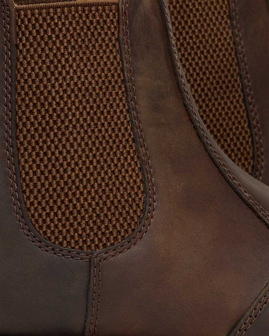 botas chelsea dr martens 2976 crazy horse para hombre en color marrón