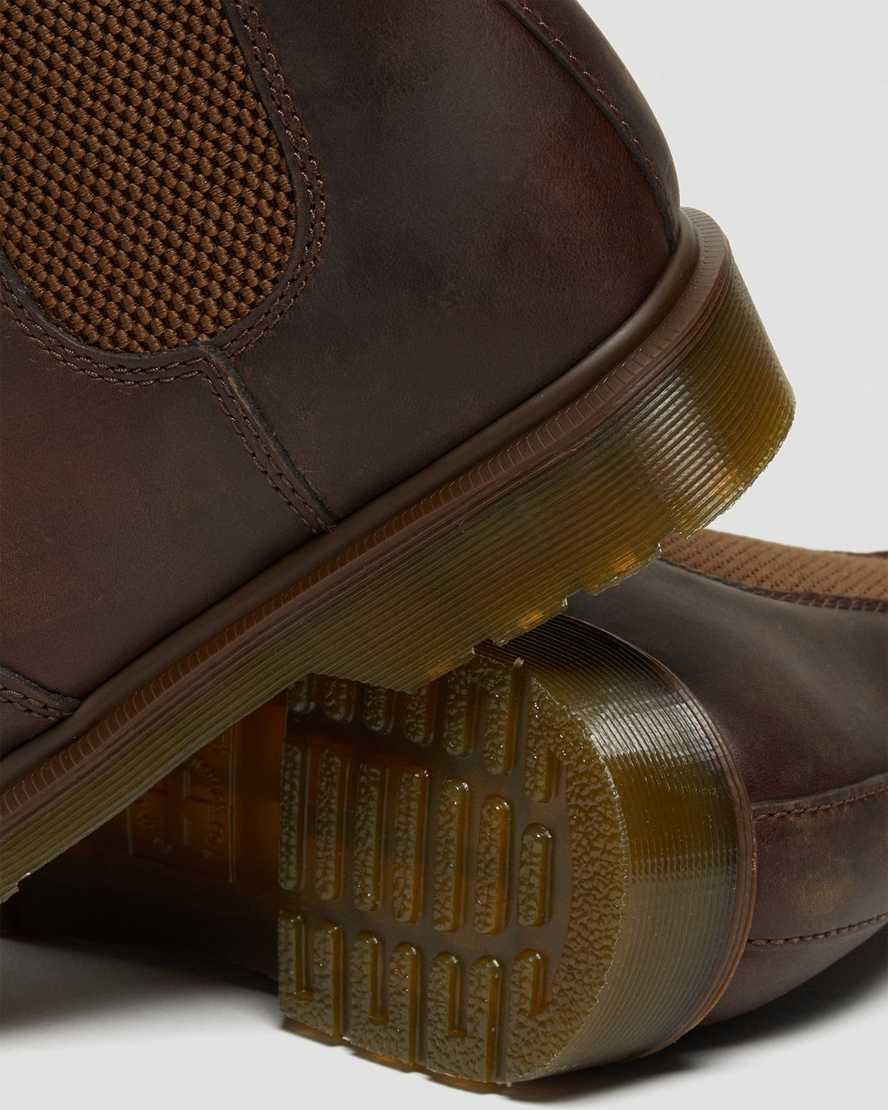 botas chelsea dr martens 2976 crazy horse para hombre en color marrón