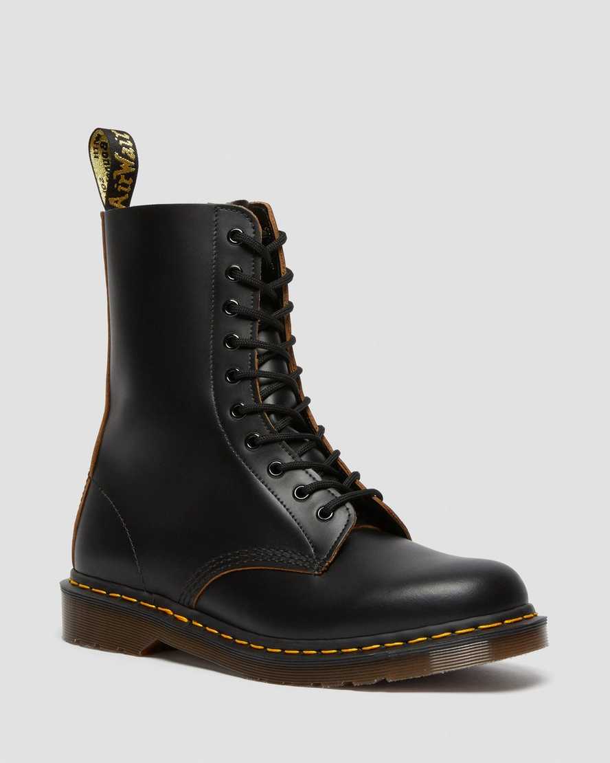 botas negras de media caña dr martens 1490 vintage fabricadas en inglaterra para hombre
