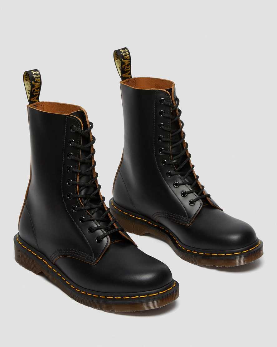 botas negras de media caña dr martens 1490 vintage fabricadas en inglaterra para hombre