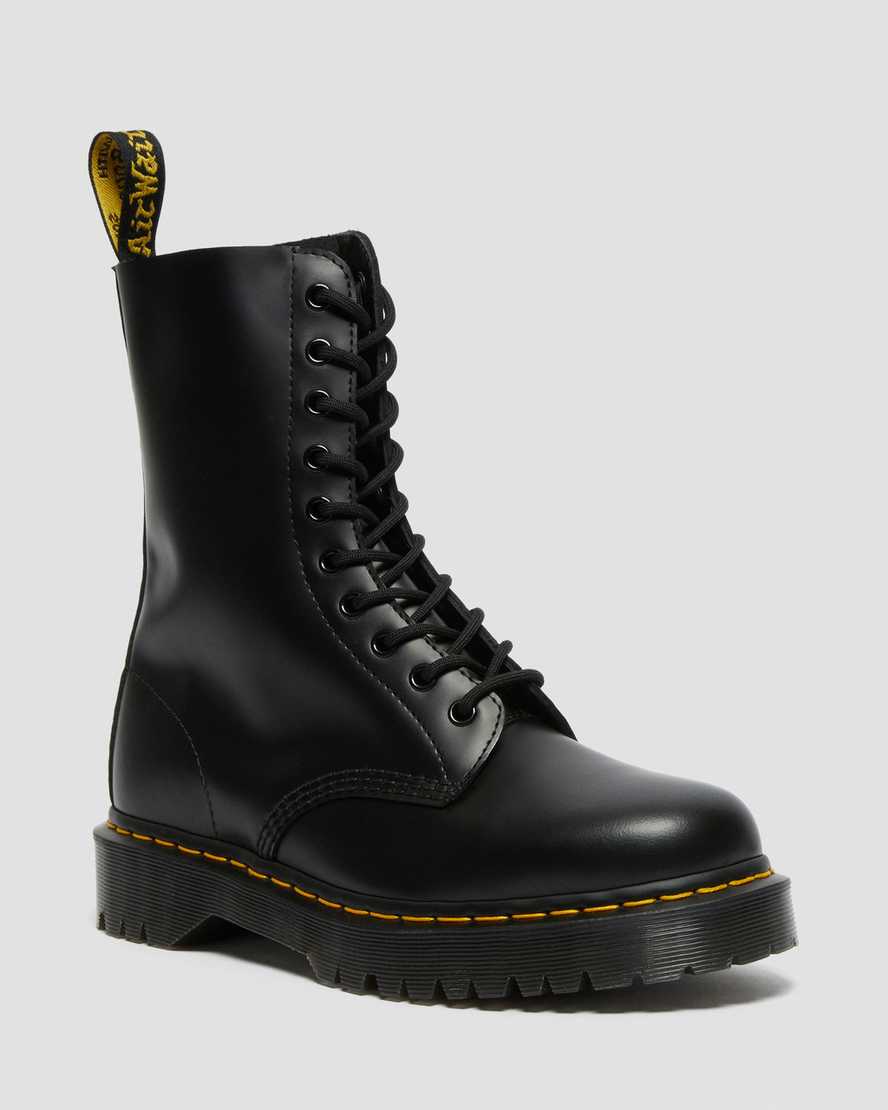 botas negras de media caña dr martens 1490 bex smooth para hombre