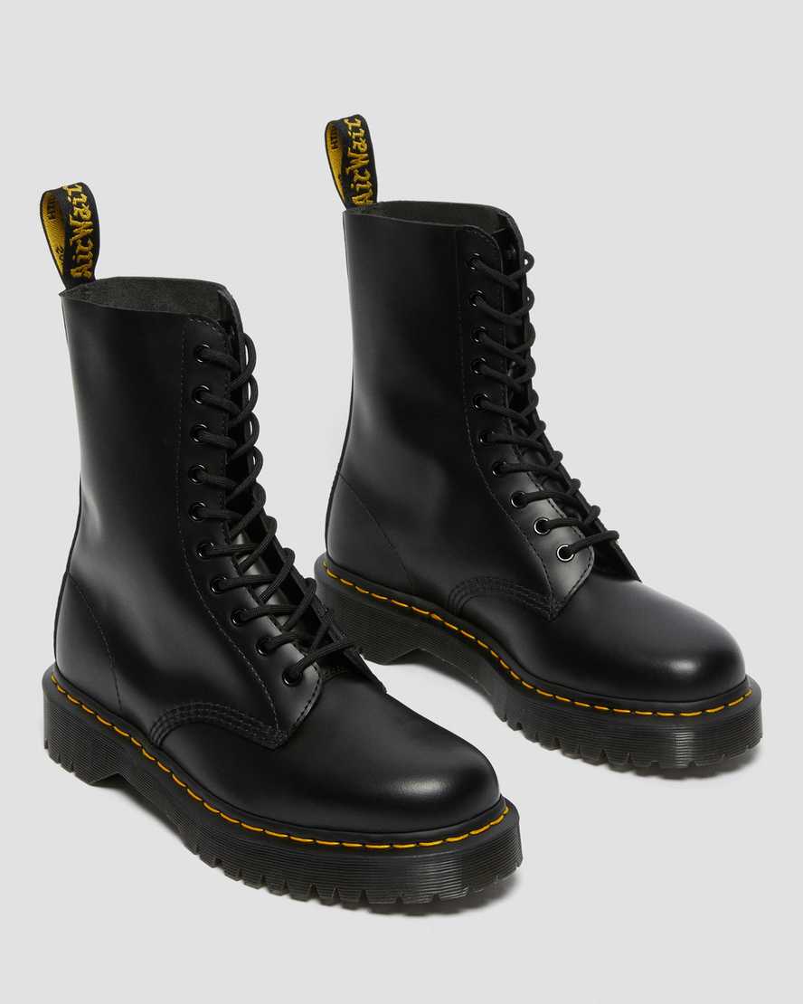 botas negras de media caña dr martens 1490 bex smooth para hombre