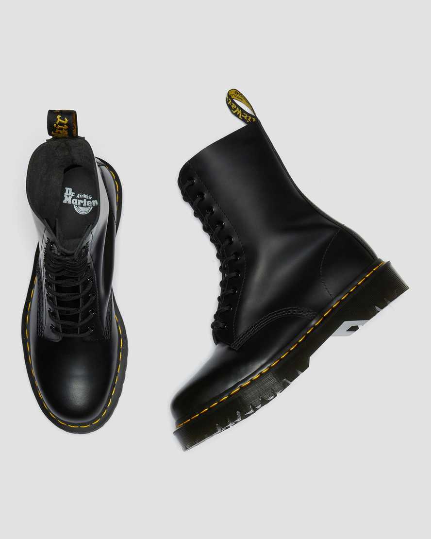 botas negras de media caña dr martens 1490 bex smooth para hombre