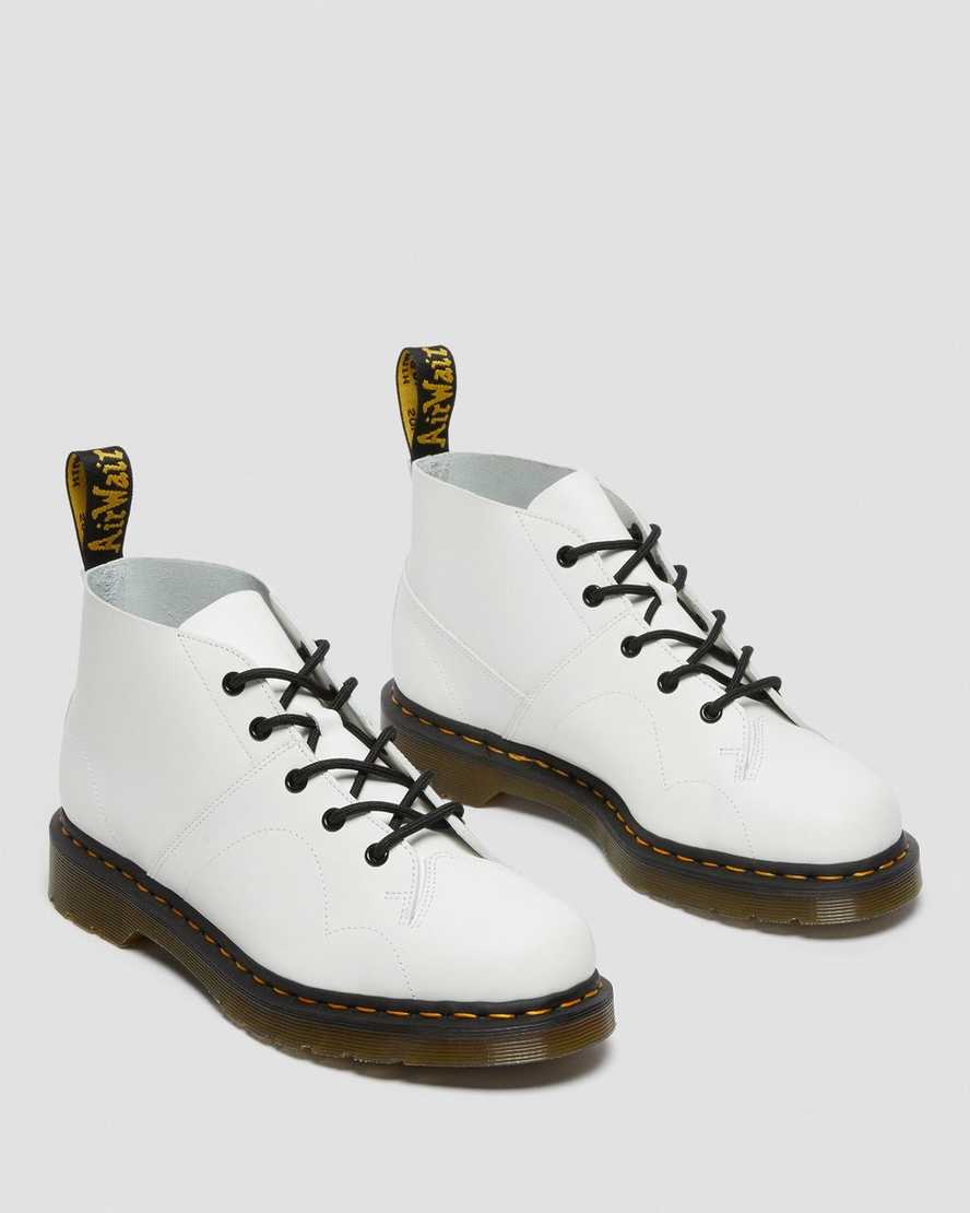 botas dr martens church smooth monkey blancas para hombre