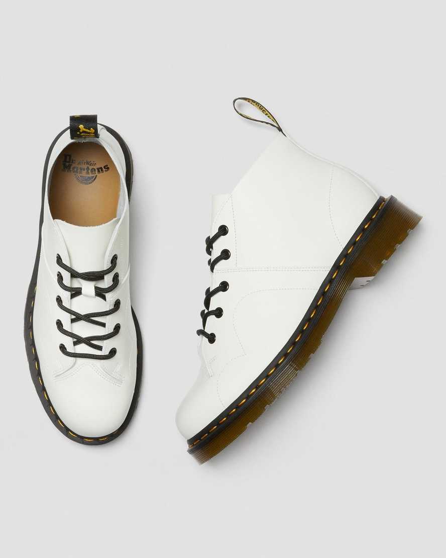 botas dr martens church smooth monkey blancas para hombre