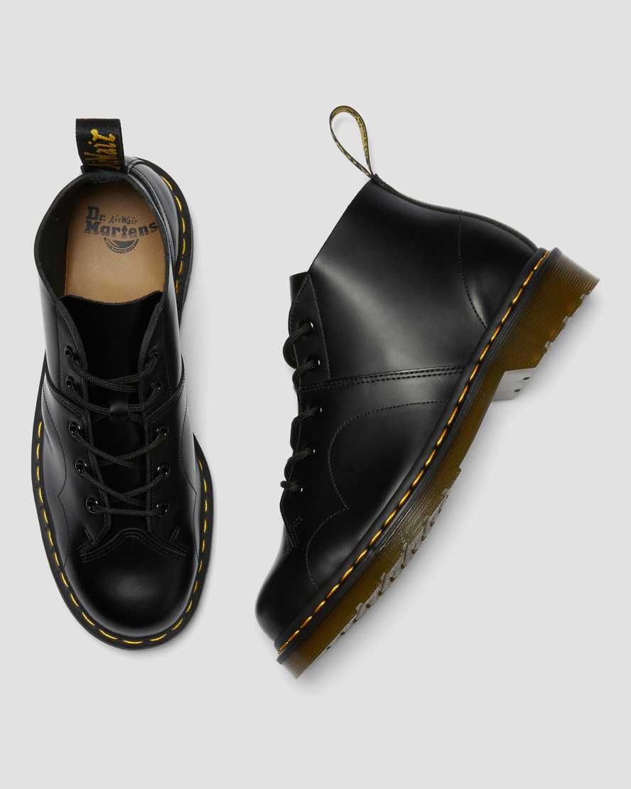 botas dr martens church smooth monkey negras para hombre