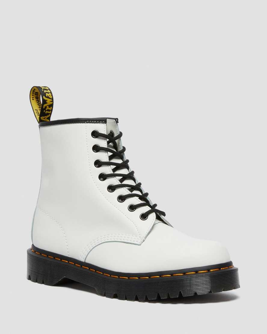 botas de plataforma blancas dr martens 1460 bex smooth para hombre