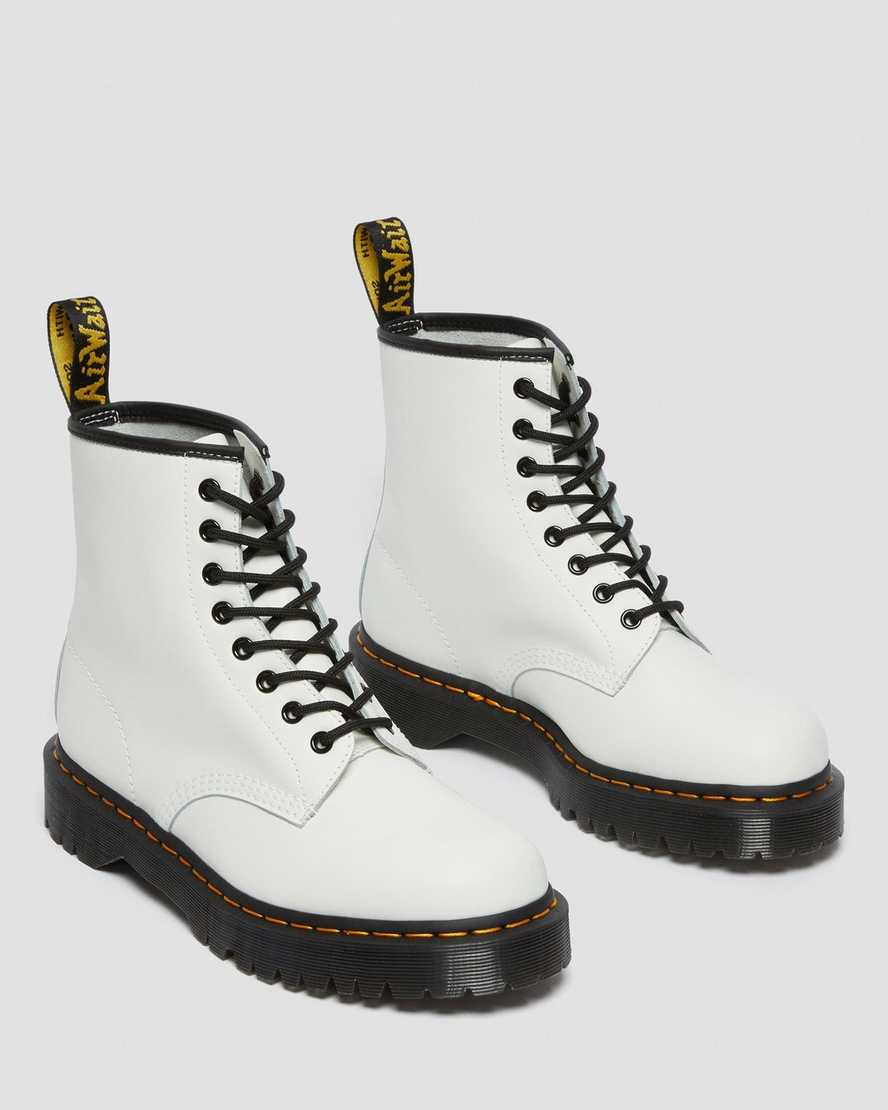 botas de plataforma blancas dr martens 1460 bex smooth para hombre