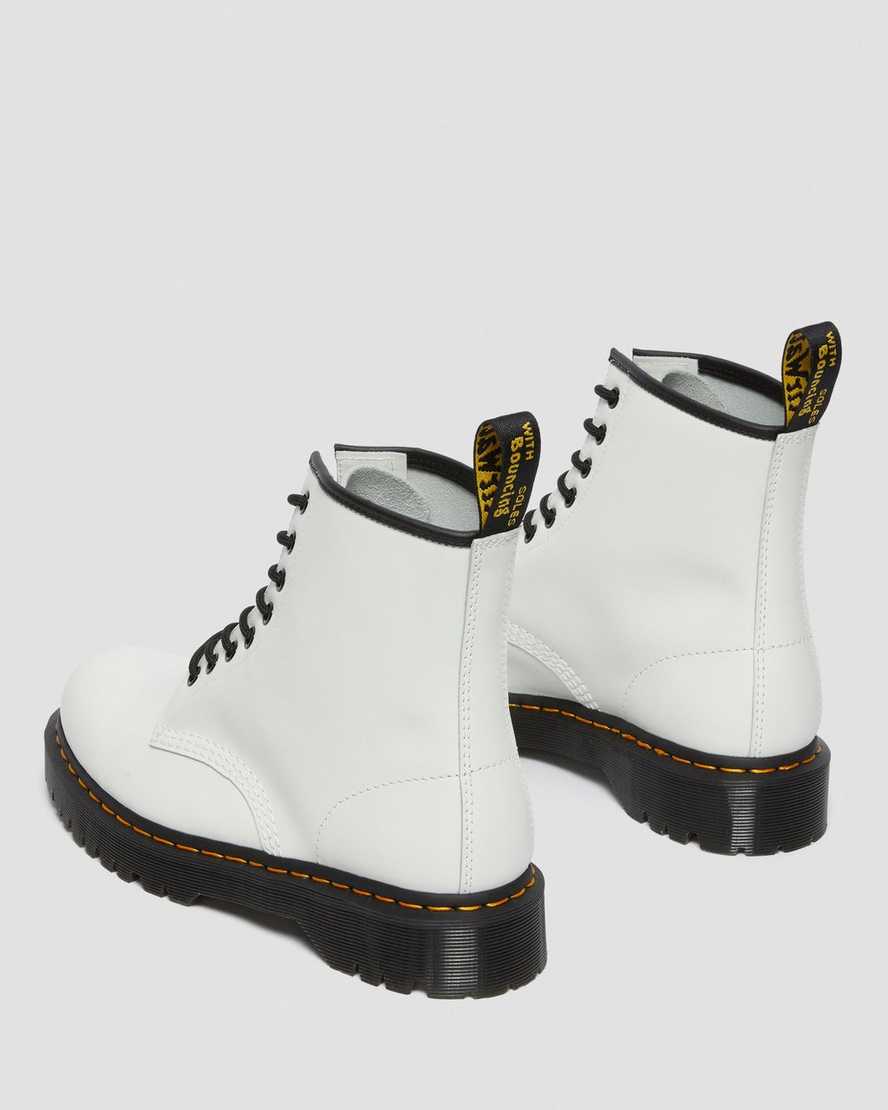botas de plataforma blancas dr martens 1460 bex smooth para hombre