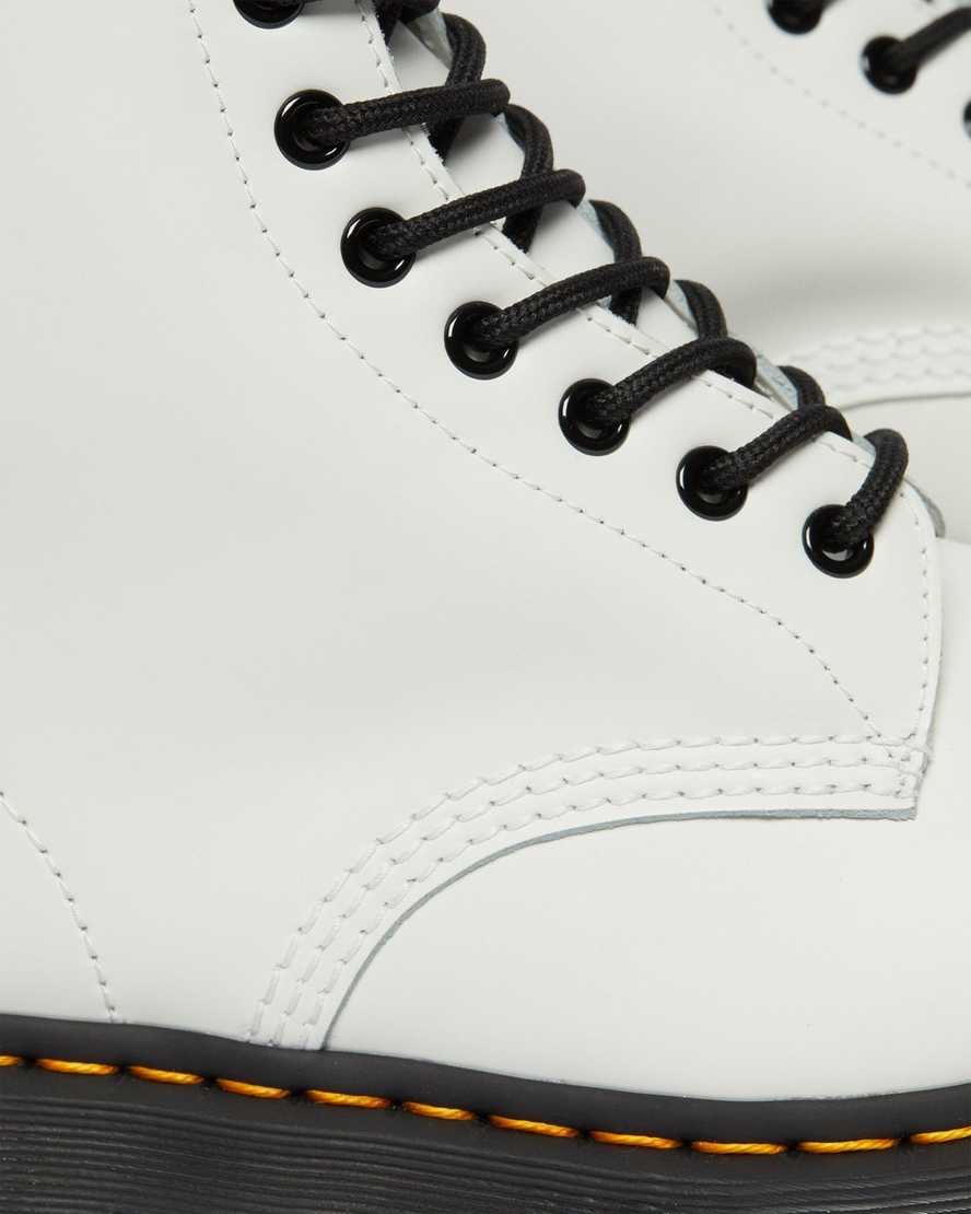 botas de plataforma blancas dr martens 1460 bex smooth para hombre