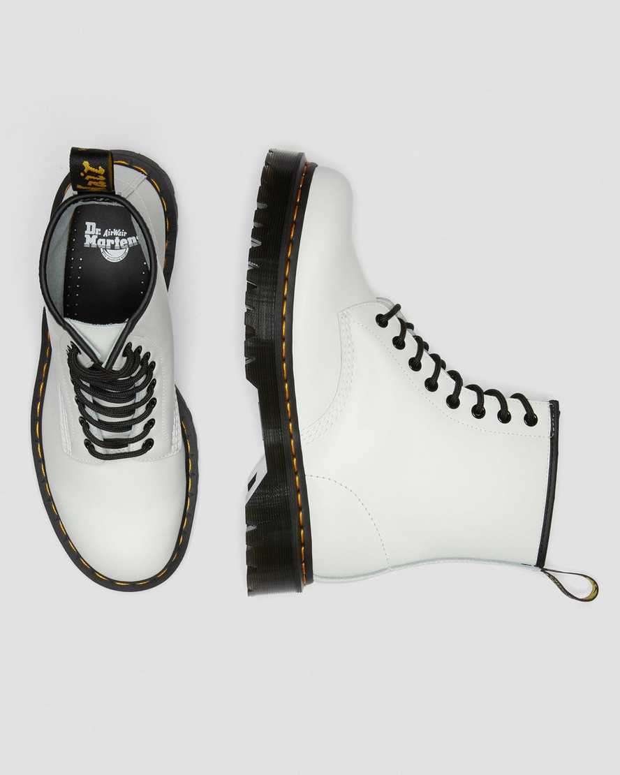 botas de plataforma blancas dr martens 1460 bex smooth para hombre