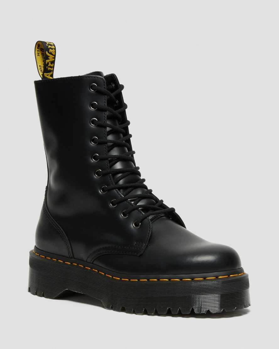 botas de plataforma dr. martens jadon hi smooth negras para hombre