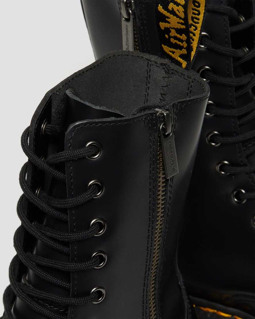 botas de plataforma dr. martens jadon hi smooth negras para hombre