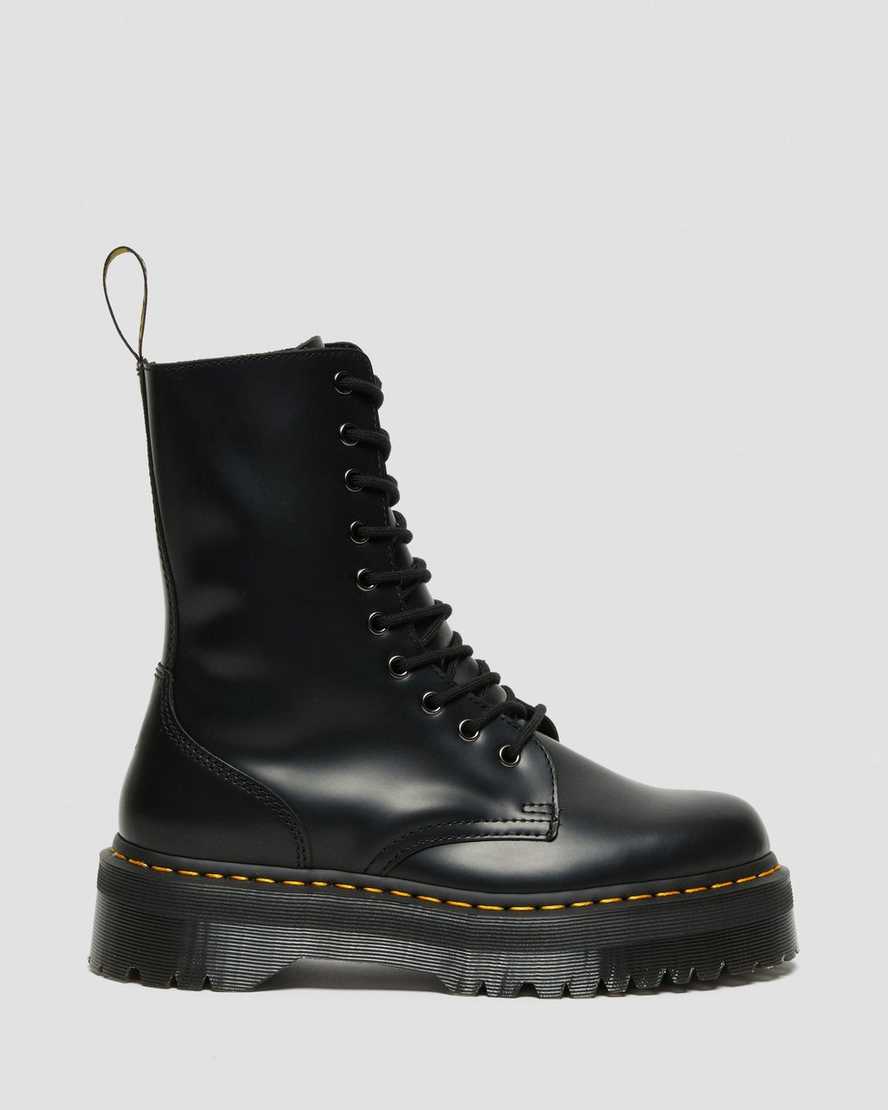 botas de plataforma dr. martens jadon hi smooth negras para hombre