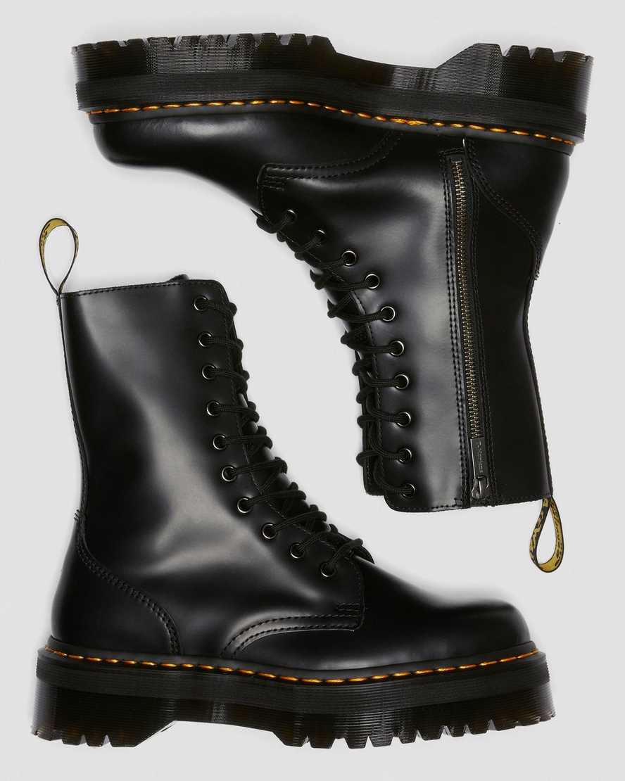 botas de plataforma dr. martens jadon hi smooth negras para hombre