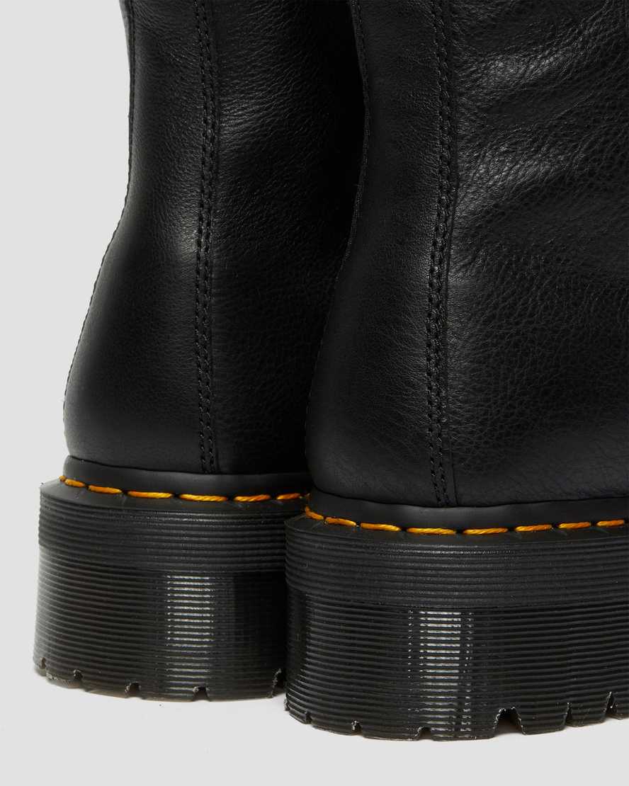 botas de plataforma negras dr martens jadon con forro de piel sintética para hombre