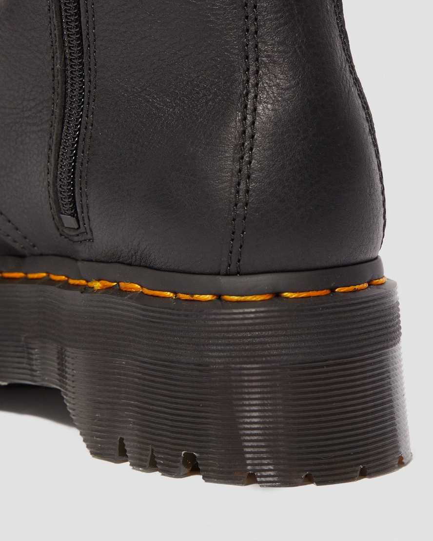 botas de plataforma negras dr martens jadon con forro de piel sintética para hombre