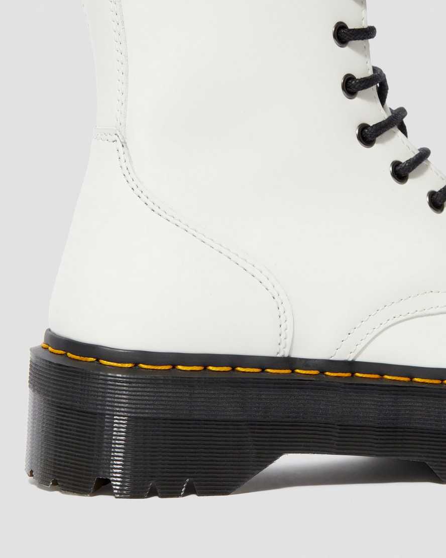 botas de plataforma dr. martens jadon smooth blancas para hombre