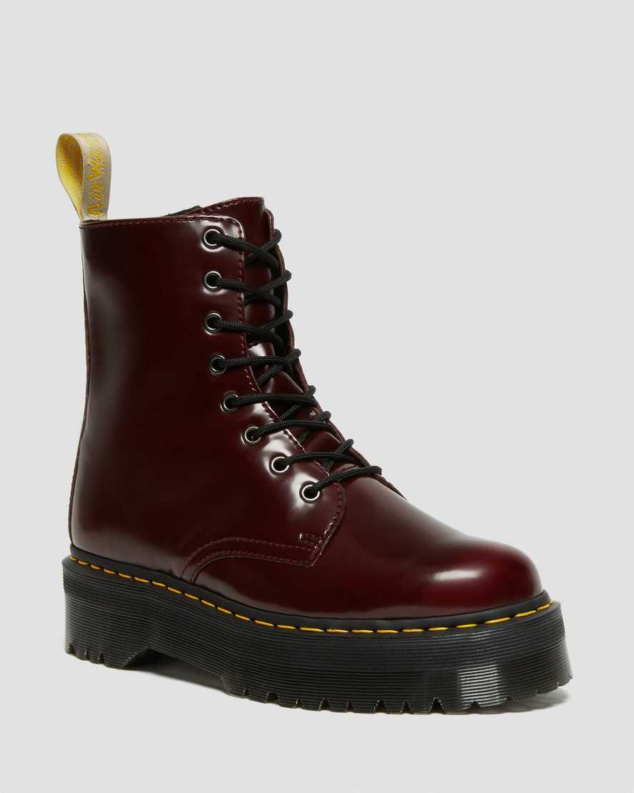 botas de plataforma rojas dr martens jadon ii para hombre