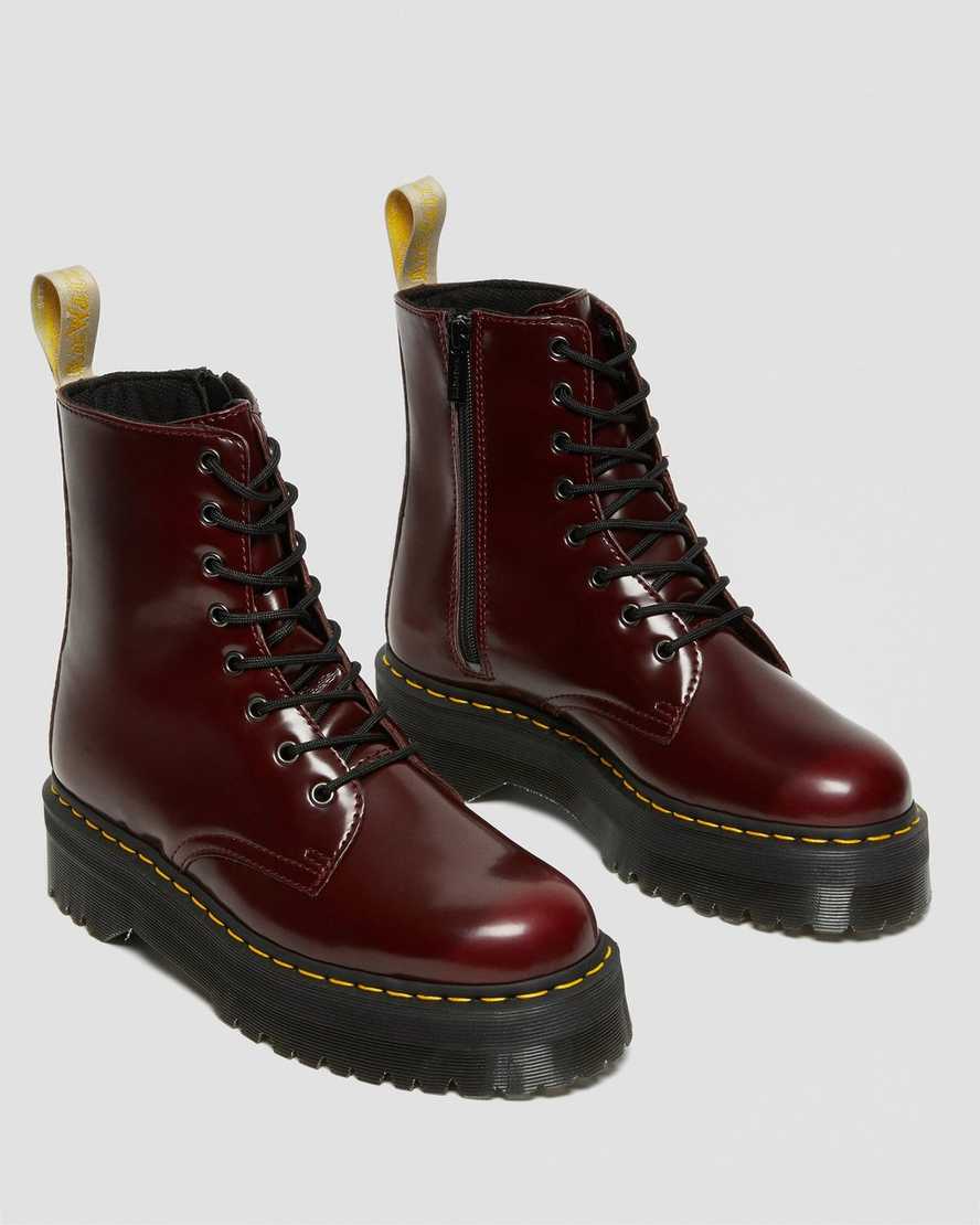 botas de plataforma rojas dr martens jadon ii para hombre