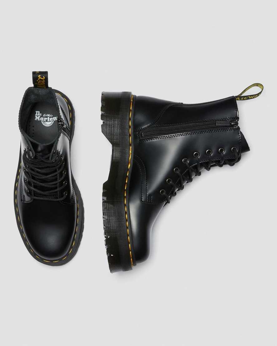 botas de plataforma dr. martens jadon smooth negras para hombre