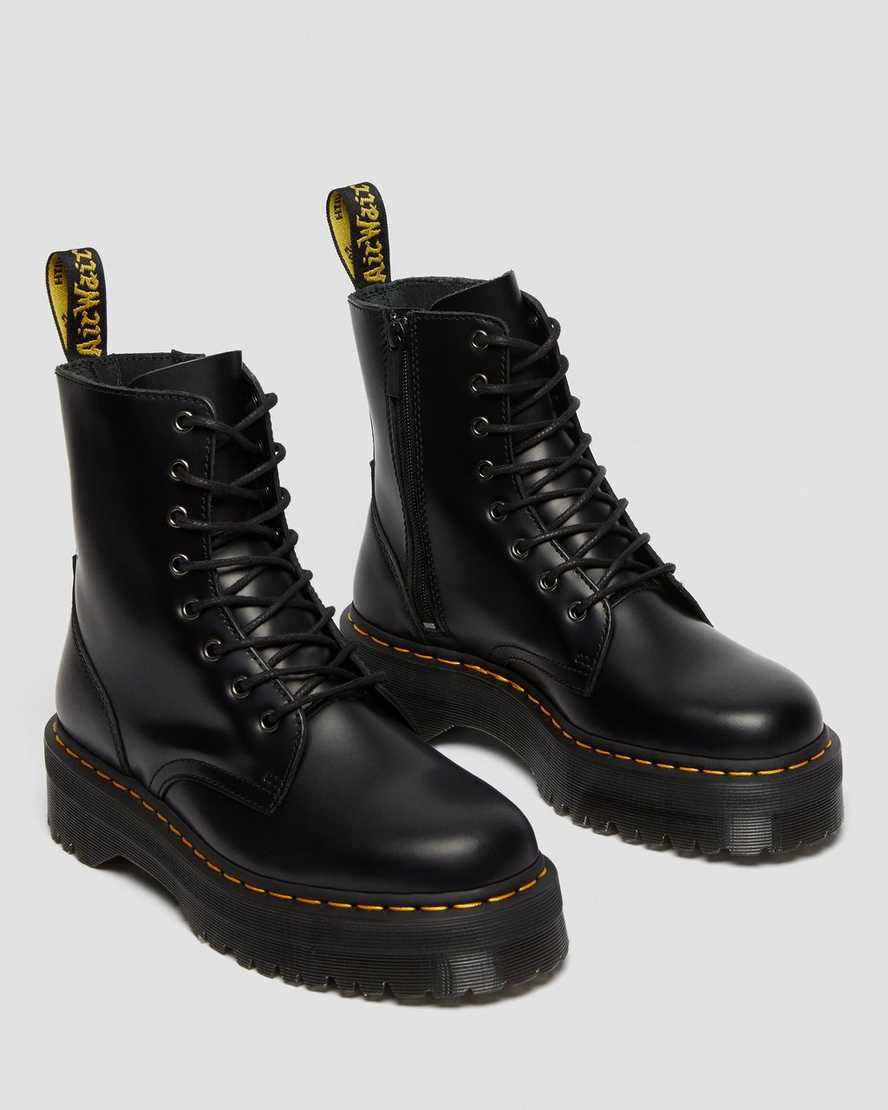 botas de plataforma dr. martens jadon smooth negras para hombre