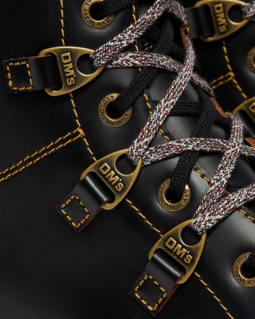 botas de plataforma con doble cordón dr. martens collier negras para hombre