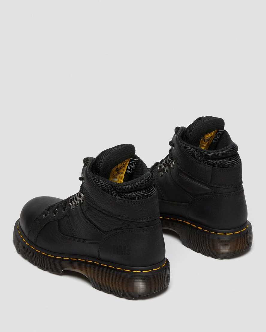 botas de trabajo dr. martens ironbridge grizzly con punta de acero para hombre color negro