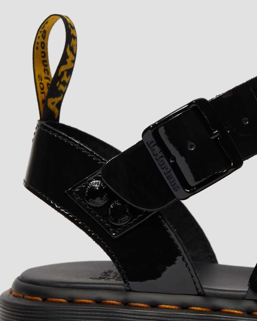 sandalias de gladiador dr martens gryphon patent negras para hombre
