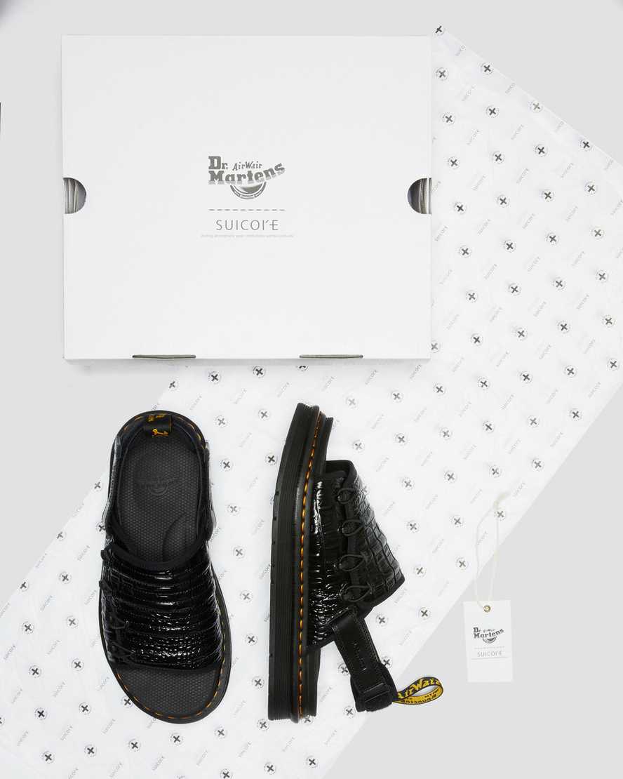 sandalias dr martens mura suicoke croco negras para hombre