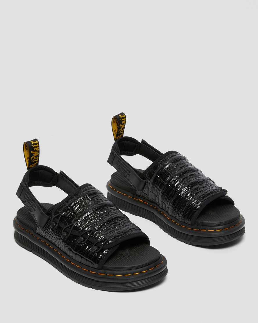 sandalias dr martens mura suicoke croco negras para hombre