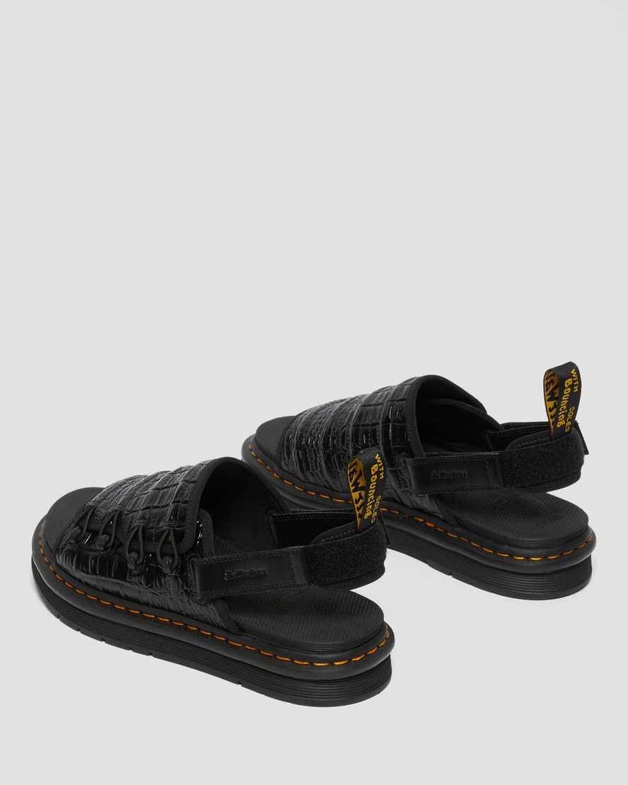 sandalias dr martens mura suicoke croco negras para hombre
