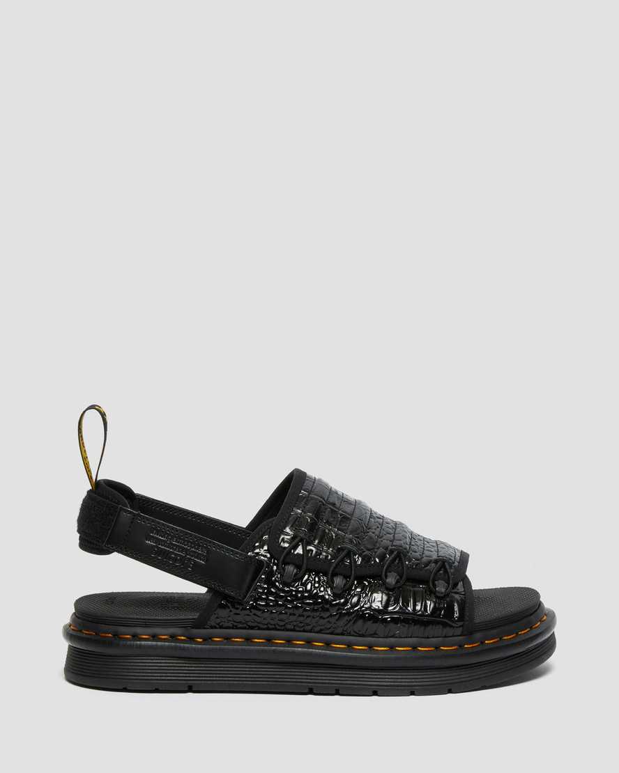 sandalias dr martens mura suicoke croco negras para hombre