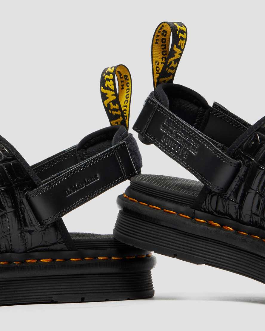 sandalias dr martens mura suicoke croco negras para hombre