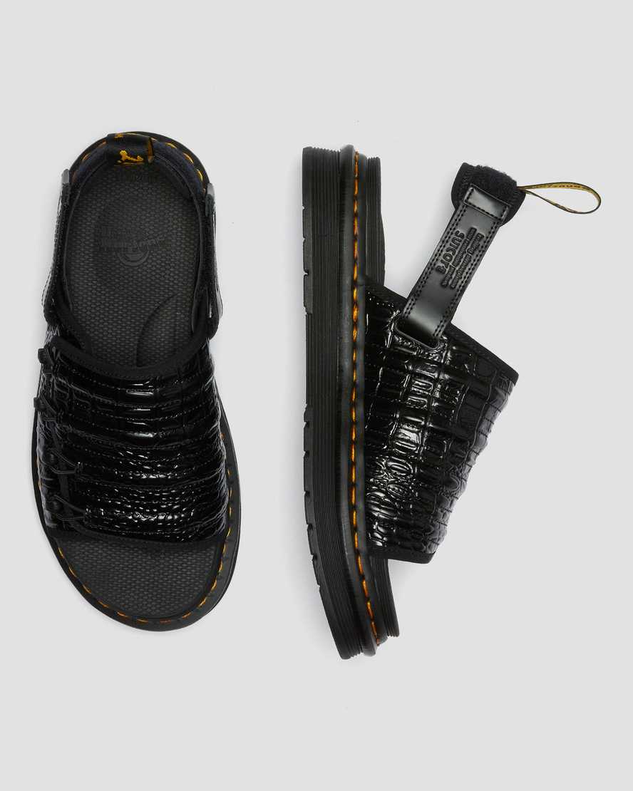 sandalias dr martens mura suicoke croco negras para hombre