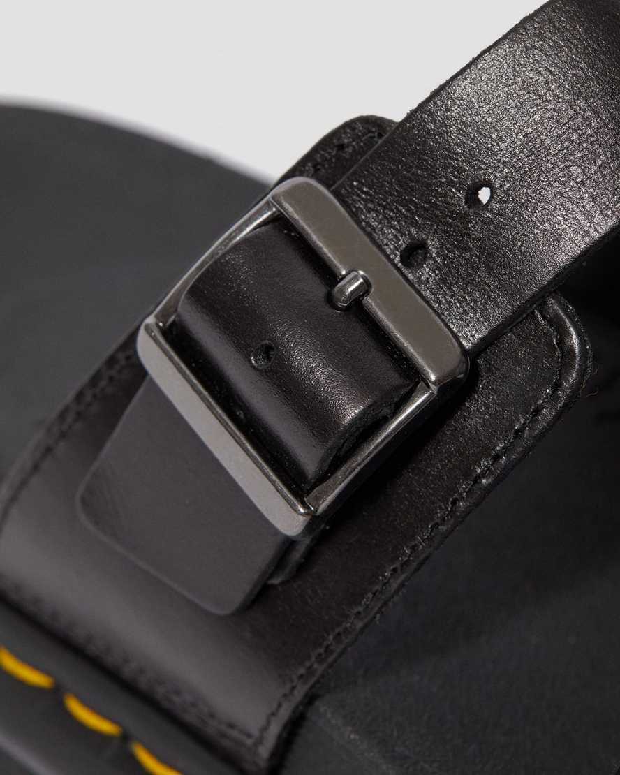 sandalias negras dr martens myles brando buckle para hombre