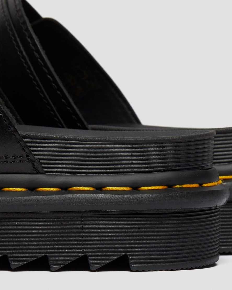 sandalias negras dr martens myles brando buckle para hombre