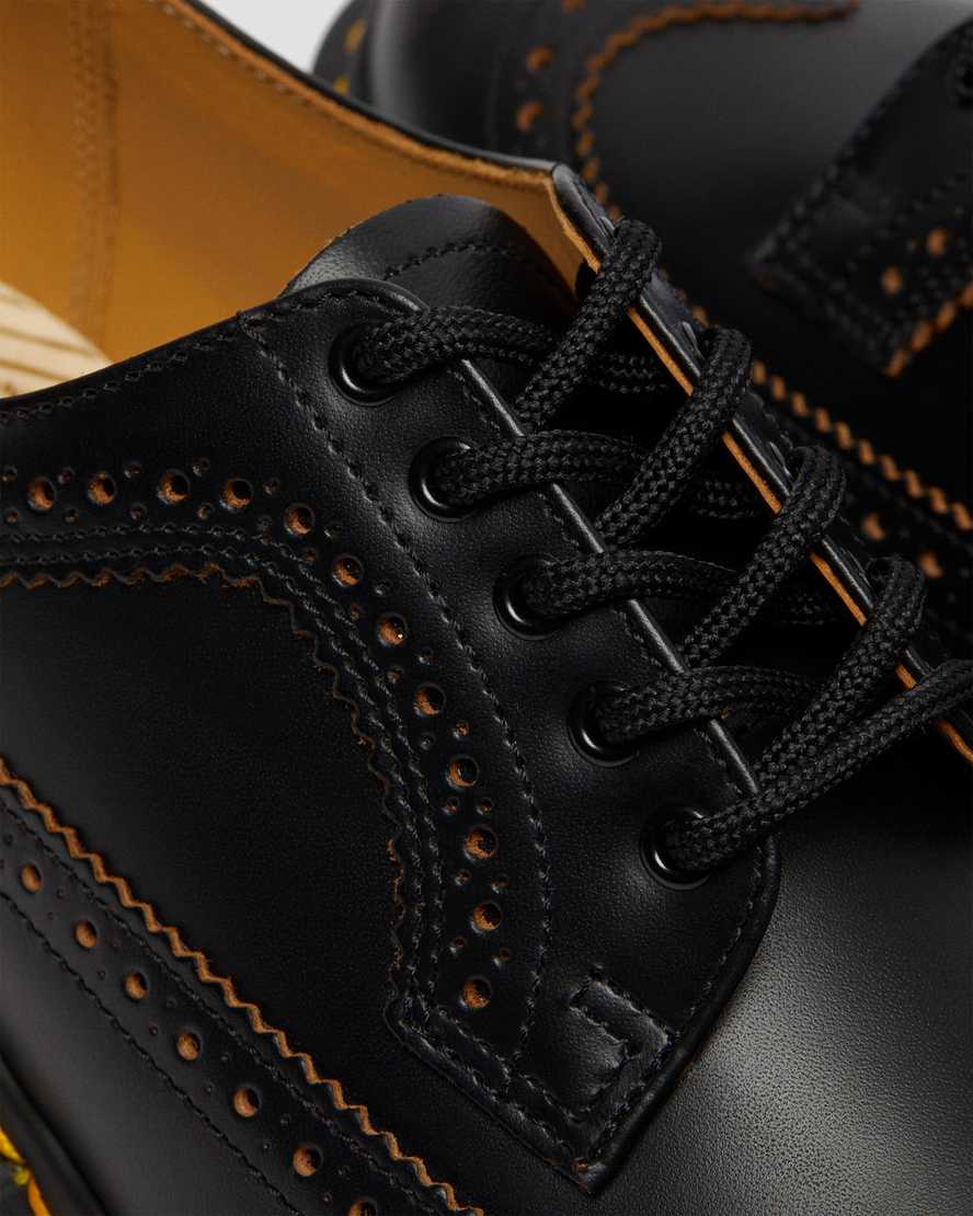 zapatos brogue negros dr martens 3989 vintage hechos en inglaterra para hombre