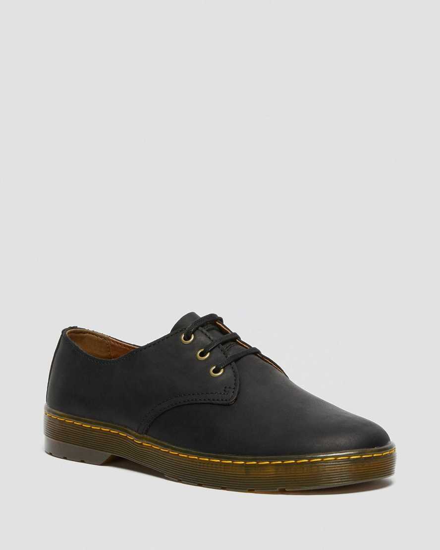 zapatos casuales negros dr martens coronado wyoming para hombre
