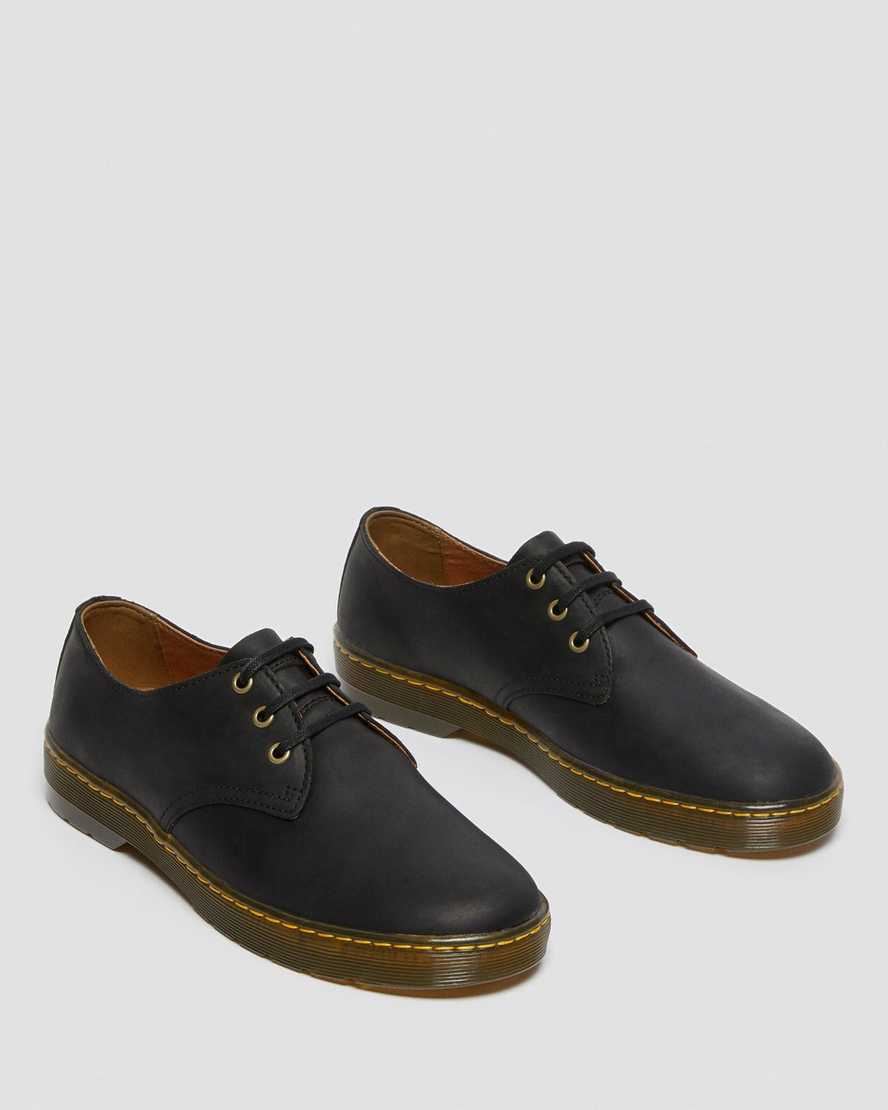 zapatos casuales negros dr martens coronado wyoming para hombre