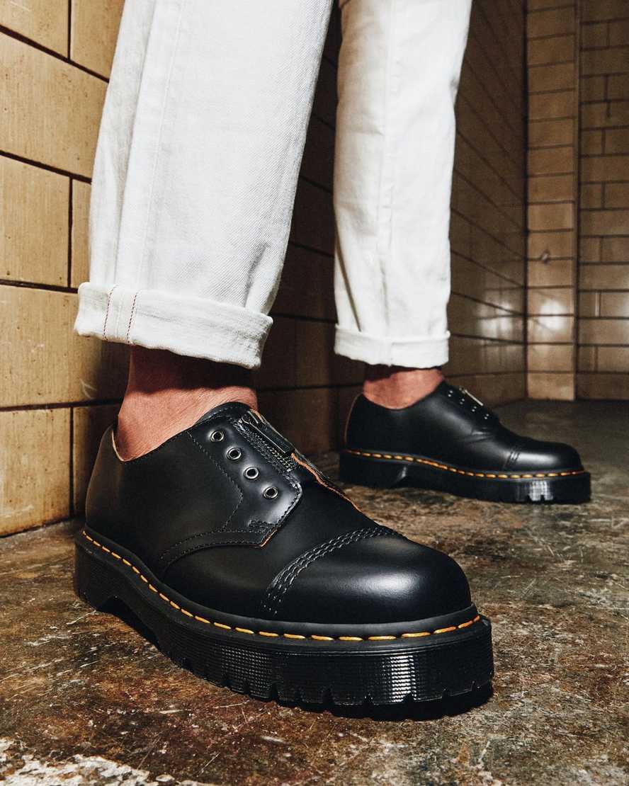 zapatos casuales negros dr. martens smiths laceless bex para hombre