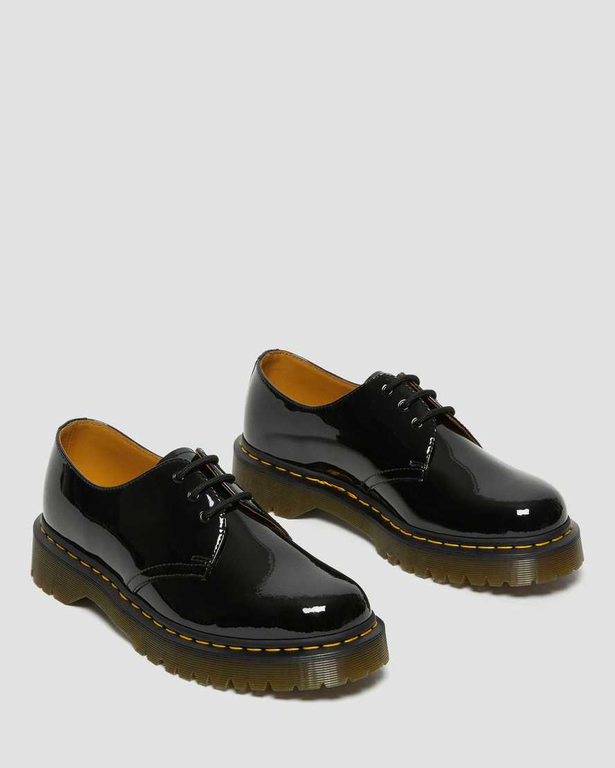 zapatos oxford dr martens 1461 bex patent para hombre color negro