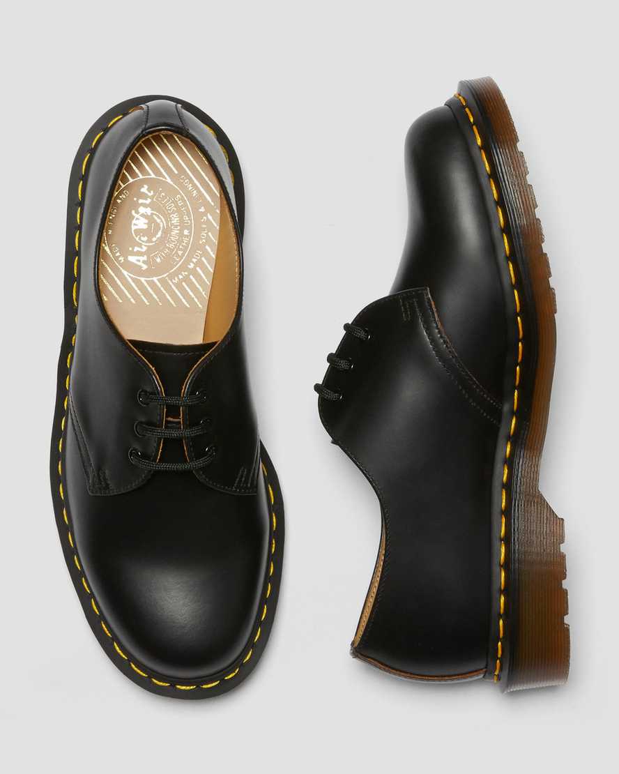 zapatos oxford dr. martens 1461 vintage negros para hombre fabricados en inglaterra