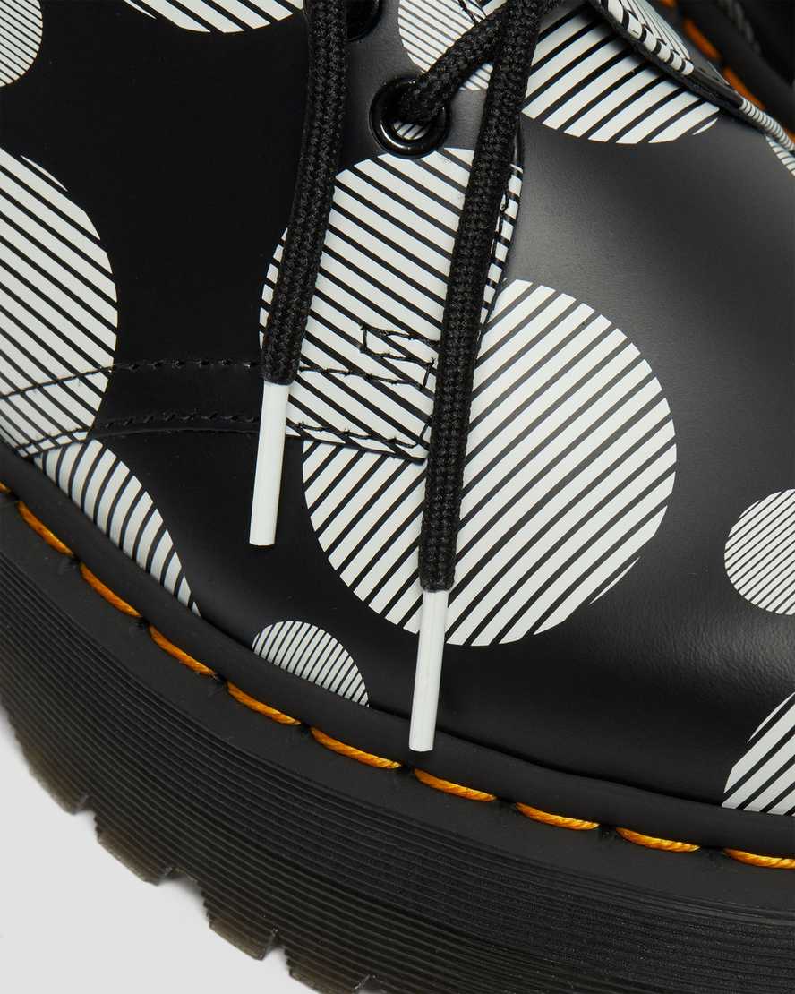 zapatos de plataforma negros dr martens 1461 con lunares lisos para hombre