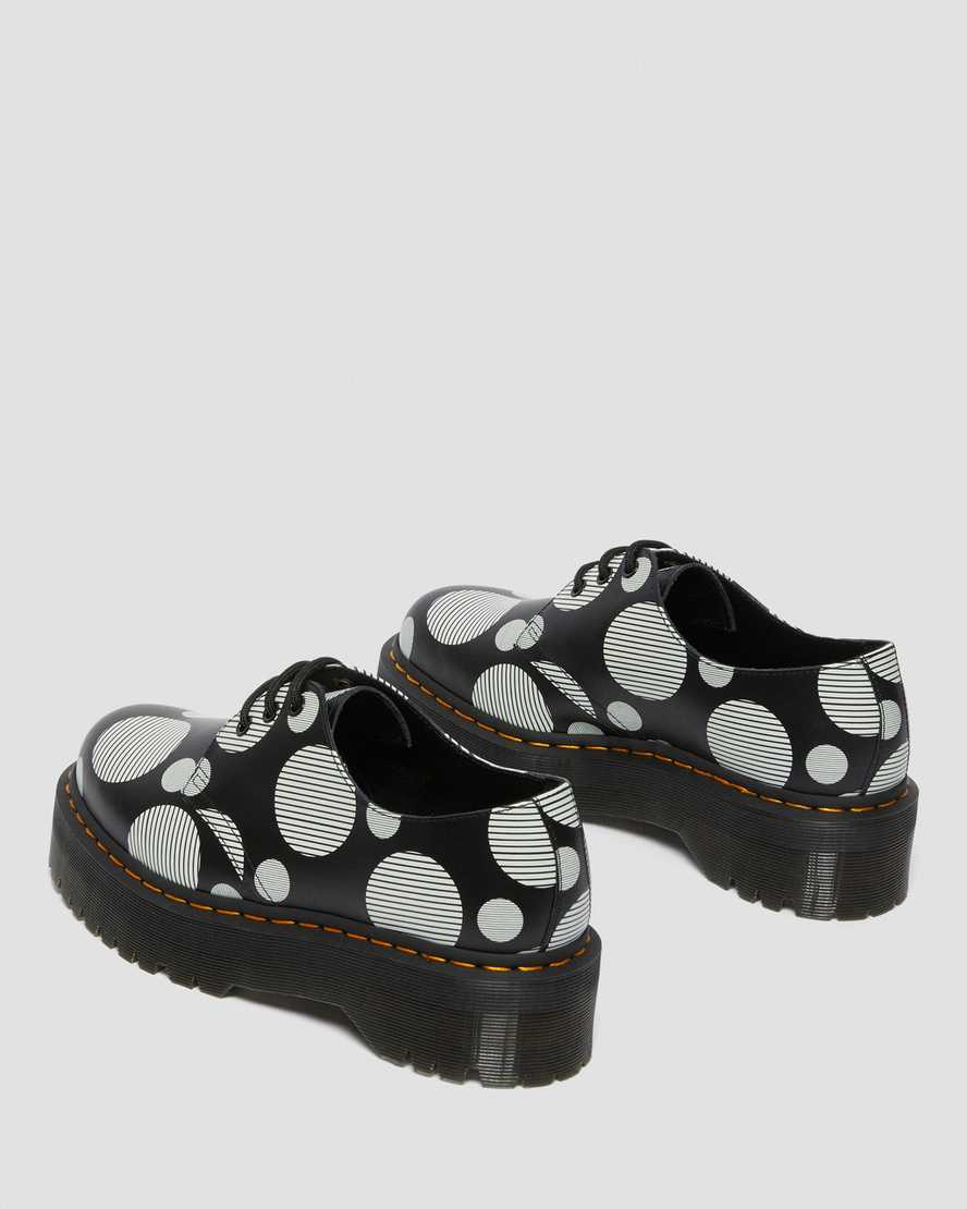 zapatos de plataforma negros dr martens 1461 con lunares lisos para hombre