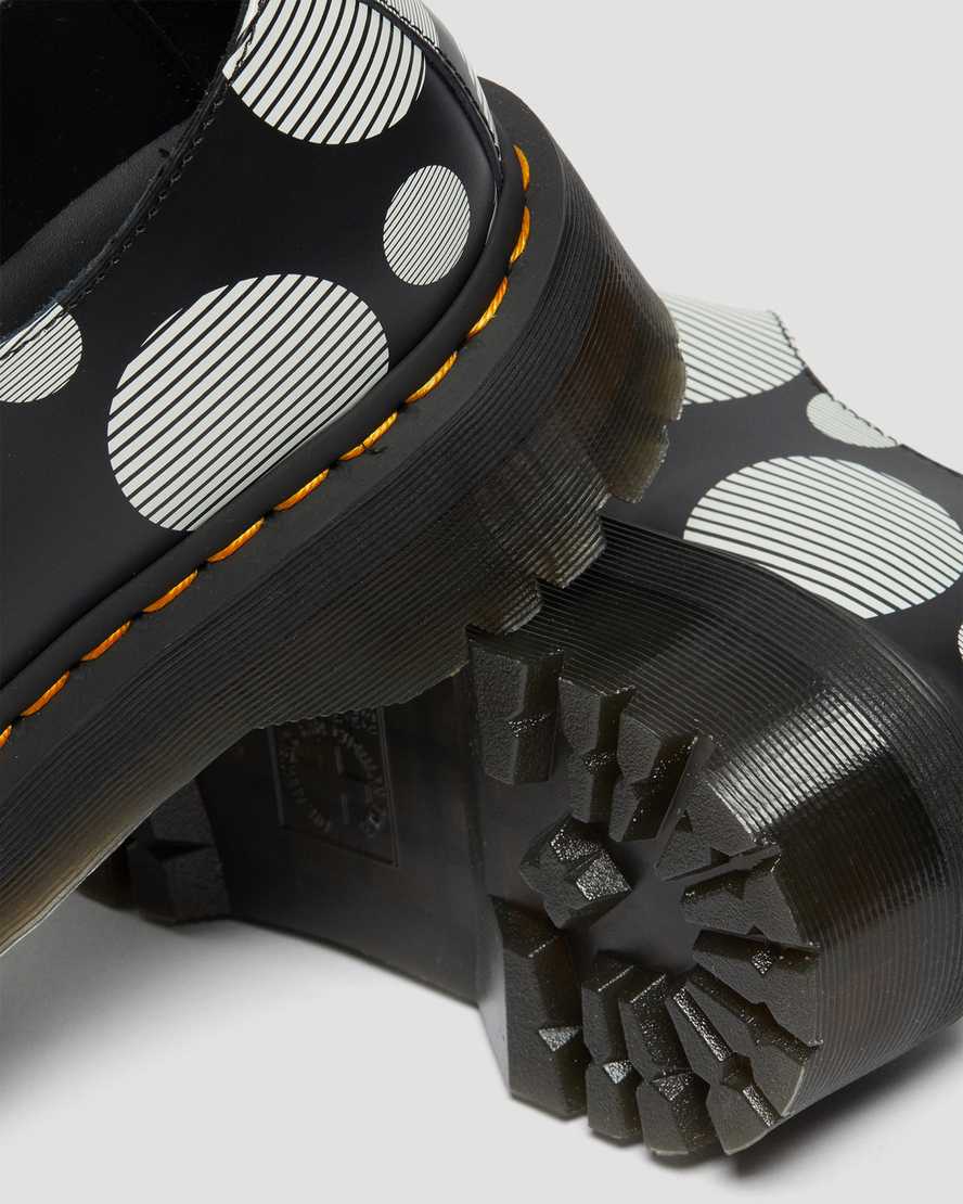 zapatos de plataforma negros dr martens 1461 con lunares lisos para hombre