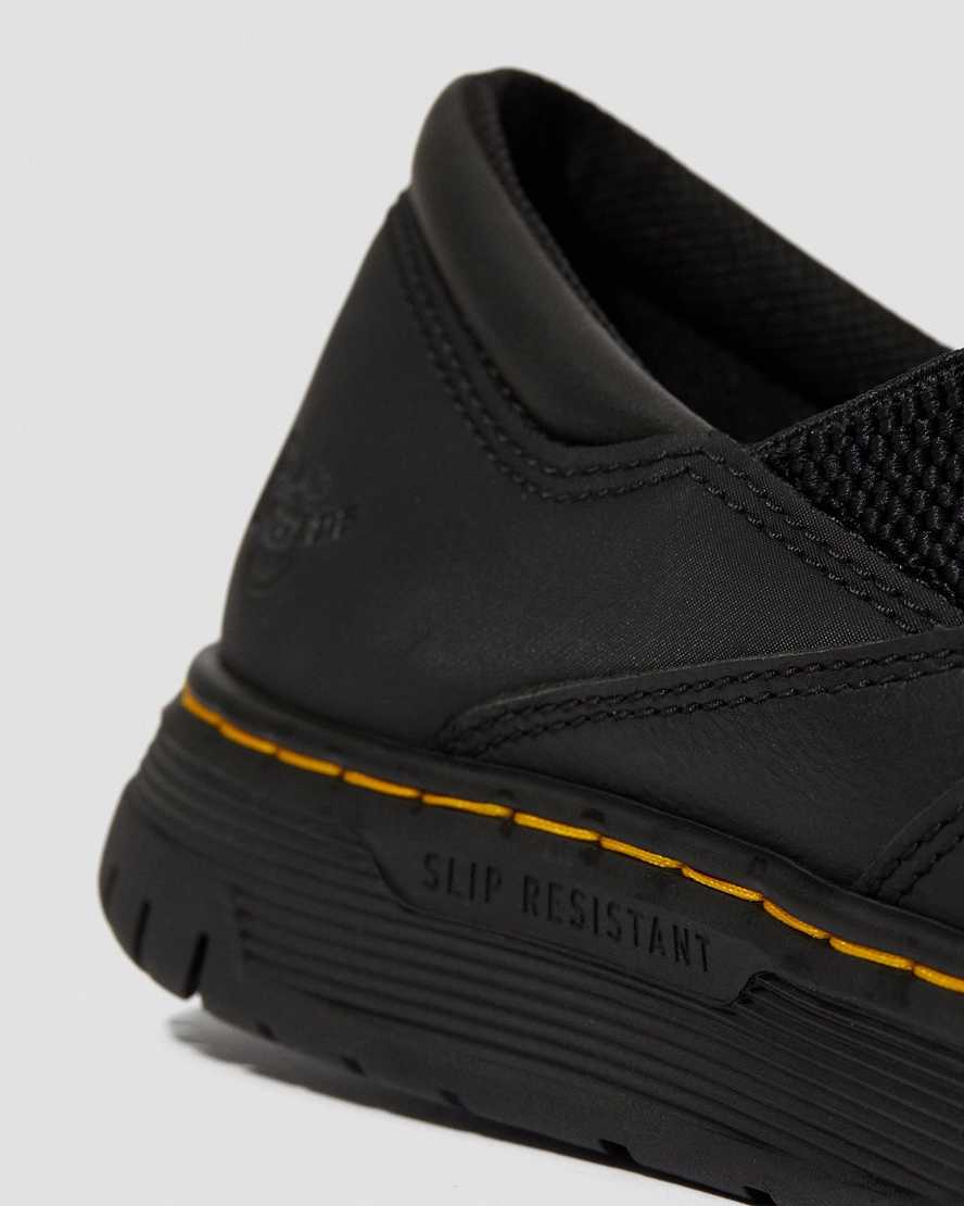 zapatos de trabajo antideslizantes dr. martens brockley negros para hombre