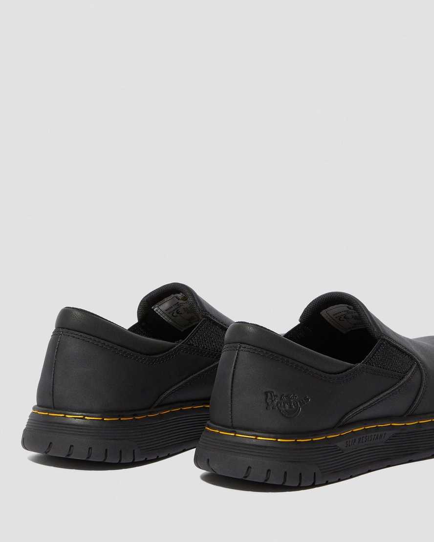 zapatos de trabajo antideslizantes dr. martens brockley negros para hombre