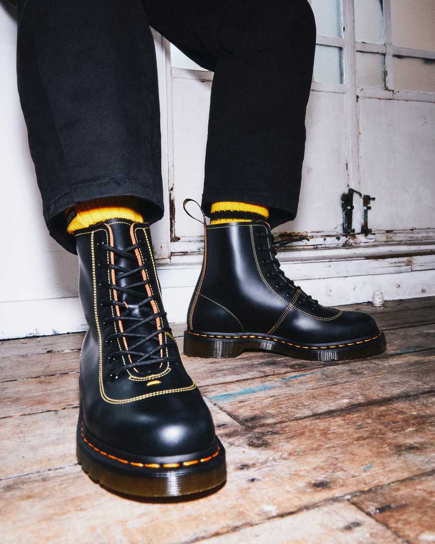 botines negros dr martens pharamond vintage smooth para mujer